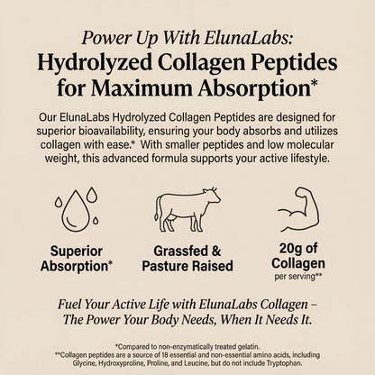 Grass-Fed Hydrolyzed Collagen Peptides - Elunalabs