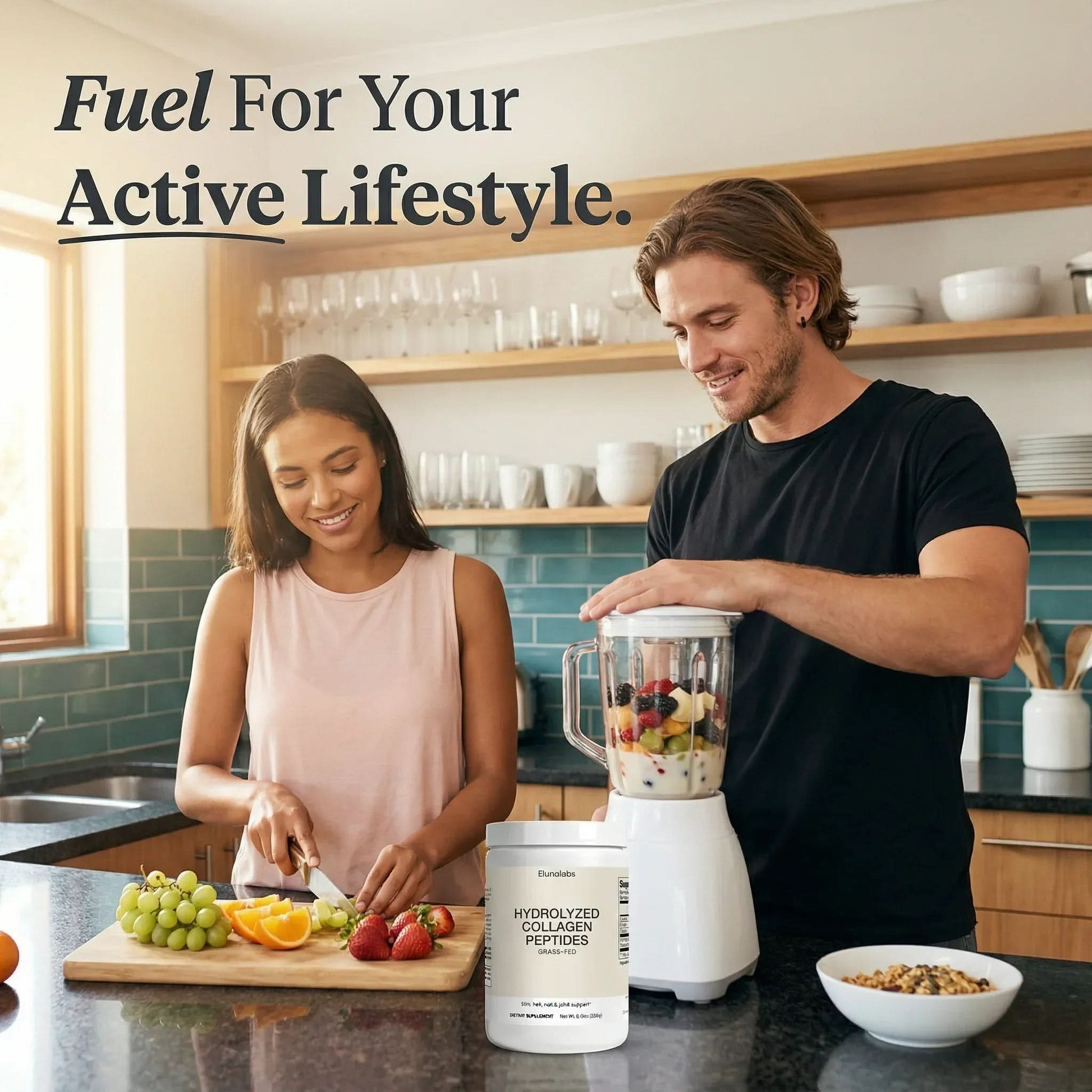 Grass-Fed Hydrolyzed Collagen Peptides - Elunalabs